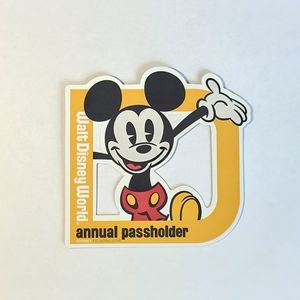 Mickey Mouse Yellow Disney World Annual Passholder Magnet